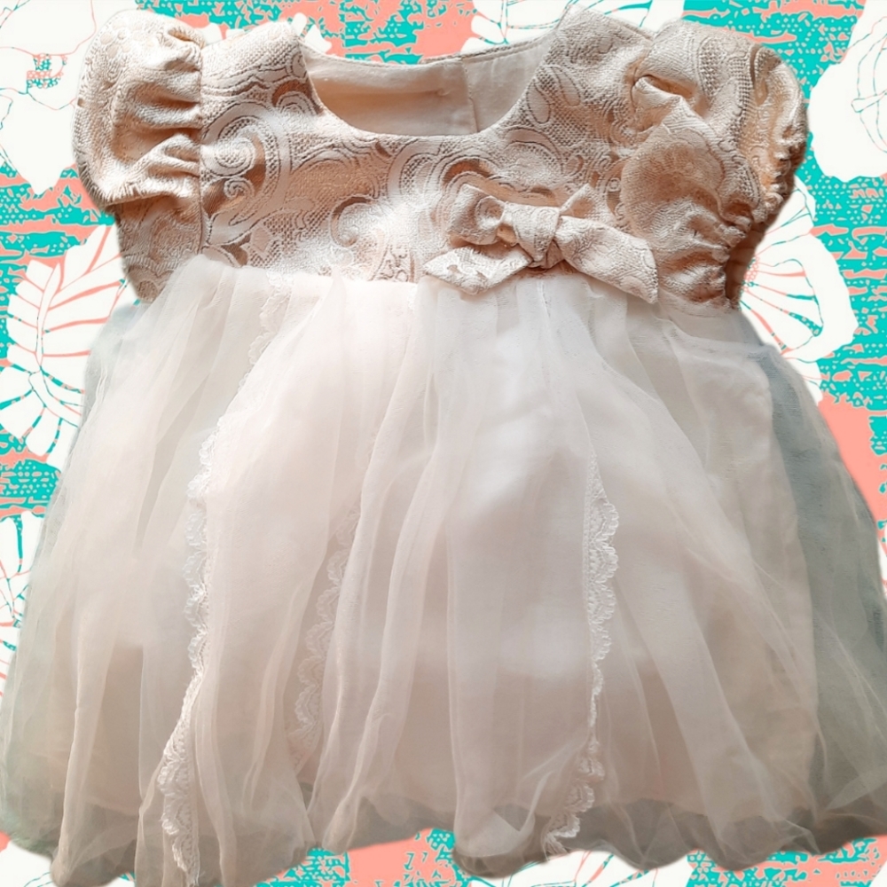 Girls Lace Gown Dress Vintage 6 Month